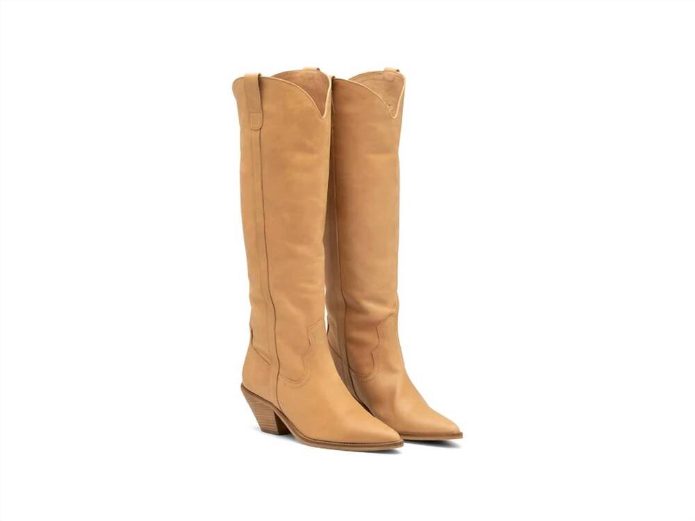 NEW BILLINI women's ulise tall western boot in dark clay/ beige